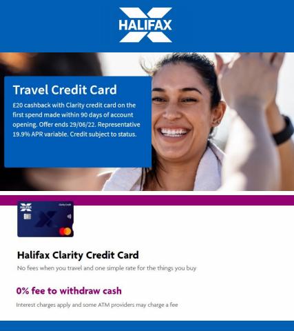 Halifax catalogue | Travel Credit Card Offer | 10/05/2022 - 29/06/2022