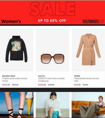 Department Stores offers in Southwark | Women's SALE: up to 50% off  in Selfridges | 28/06/2022 - 06/07/2022