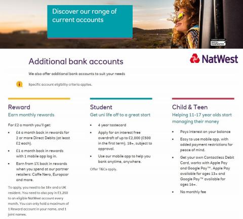 Banks offers in Bradford | Current Accounts in Natwest | 03/05/2022 - 02/06/2022