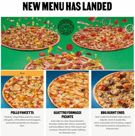 Restaurants offers in Halesowen | New Menu has Landed in Pizza Express | 15/01/2022 - 30/06/2022
