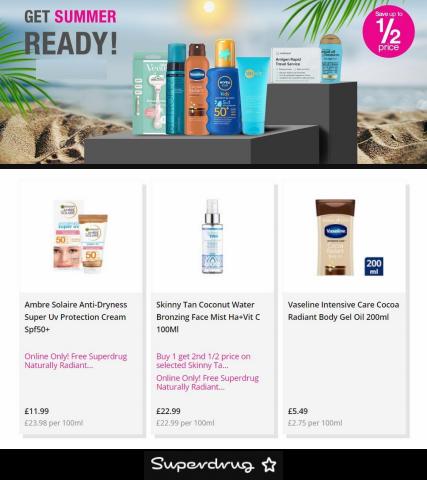 Pharmacy, Perfume & Beauty offers in Barnet | Summer Offers Up To 1/2 Price Off in Superdrug | 18/05/2022 - 24/05/2022