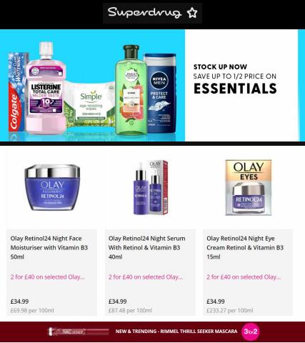 Pharmacy, Perfume & Beauty offers in Tamworth | Save to 1/2 price on Essentials in Superdrug | 18/06/2022 - 27/06/2022