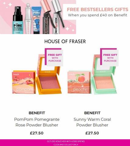 House of Fraser catalogue | Benefit Offers | 25/05/2022 - 31/05/2022