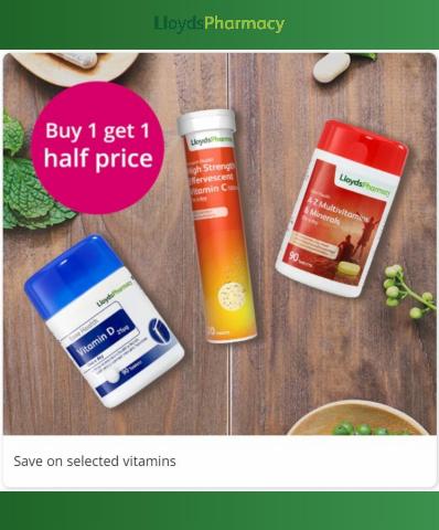 Lloyds Pharmacy catalogue | Buy 1 Get 1 Half Price LloydsPharmacy Vitamins & Supplements | 18/05/2022 - 24/05/2022