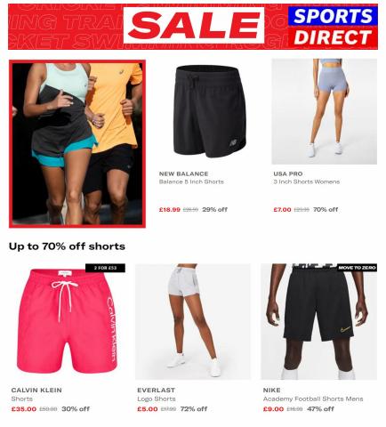 Sport offers in Epsom | Sale Up to 70% off shorts in Sports Direct | 28/06/2022 - 06/07/2022