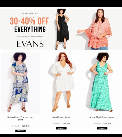 Clothes, Shoes & Accessories offers in Croydon | 30-40% off Everything in Evans | 30/06/2022 - 07/07/2022
