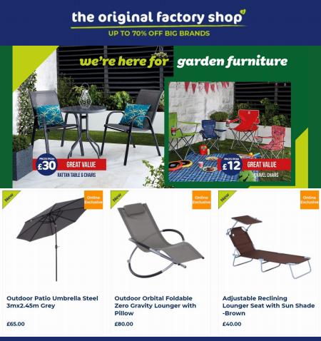 Home & Furniture offers in Bradford | Garden, Outdoors & DIY Offers in The Original Factory Shop | 23/05/2022 - 29/05/2022