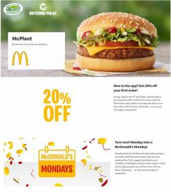 Restaurants offers in the McDonald's catalogue ( More than a month)