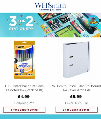 Books & Stationery offers in Birkenhead | 3 for 2 back to school! in WHSmith | 11/08/2022 - 25/08/2022