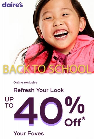 Clothes, Shoes & Accessories offers in Hastings | Back To School in Claire's | 16/08/2022 - 04/09/2022