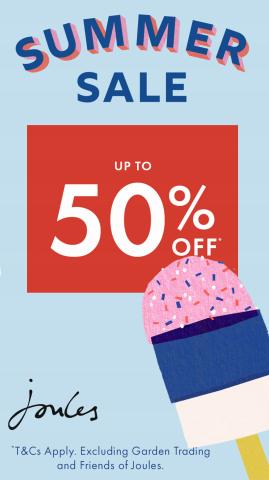 Clothes, Shoes & Accessories offers in Ellesmere Port | SUMMER SALE 50% OFF in Joules | 03/08/2022 - 17/08/2022