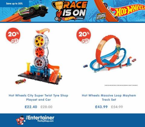 Toys & Babies offers in Liverpool | Up To 20% Off Hot Wheels in The Entertainer | 16/05/2022 - 22/05/2022
