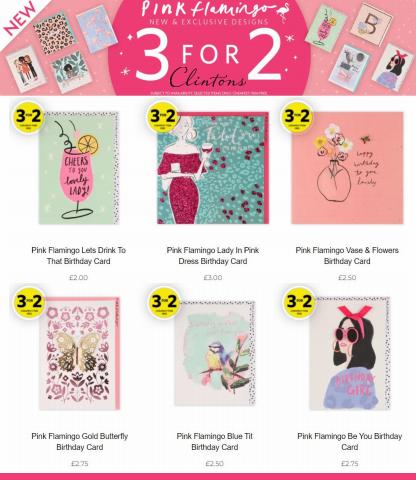 Clintons catalogue in Liverpool | 3 For 2 Pink Flamingo Design | 29/04/2022 - 05/05/2022