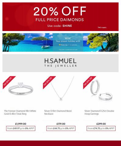 H. Samuel catalogue in Liverpool | 20% Off On Full Price Diamond Jewellery | 24/06/2022 - 03/07/2022