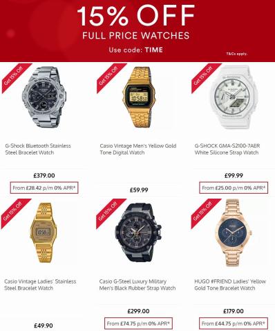 H. Samuel catalogue | 15% Off Full Price Watches | 04/07/2022 - 11/07/2022