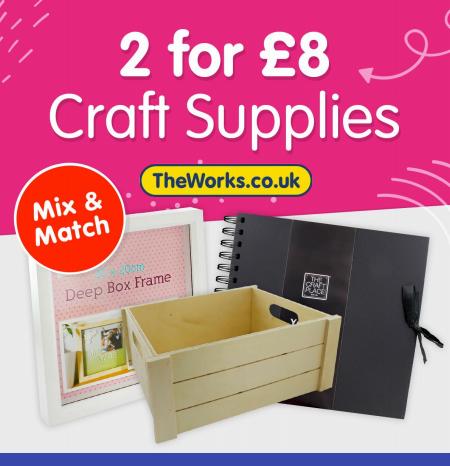 Toys & Babies offers in Nottingham | 2 for £8 Craft Supplies in The Works | 17/05/2022 - 23/05/2022