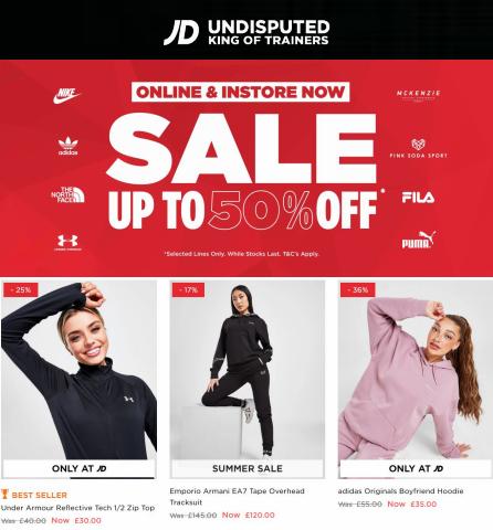 Sport offers in Leeds | Sale - Up to 60% Off Women's Clothing in JD Sports | 25/06/2022 - 04/07/2022