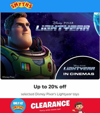 Toys & Babies offers in Leeds | Up to 20% off Lightyear toys in Smyths Toys | 27/06/2022 - 05/07/2022