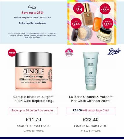Pharmacy, Perfume & Beauty offers in Huddersfield | Save up to 25% on selected premium beauty & haircare in Boots | 27/05/2022 - 31/05/2022