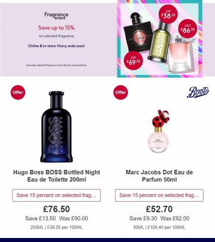 Boots catalogue in Brighton | Save up to 15% on selected fragrance | 27/05/2022 - 02/06/2022