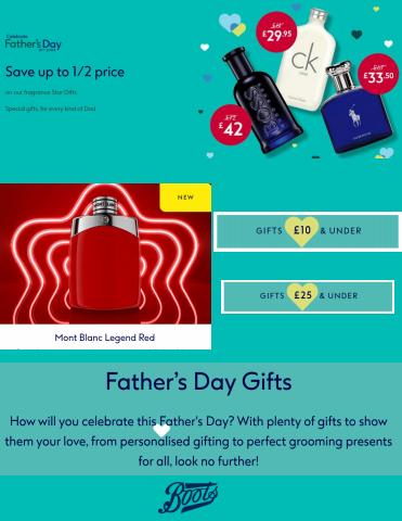 Pharmacy, Perfume & Beauty offers in Huddersfield | Father's Day Gifts in Boots | 28/05/2022 - 05/06/2022