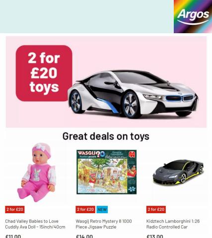 Department Stores offers in Leeds | 2 for 20 pounds on Toys in Argos | 28/06/2022 - 05/07/2022