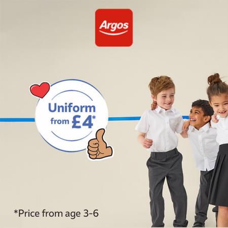 Department Stores offers in St Helens | School uniform sorted from £4! in Argos | 11/08/2022 - 25/08/2022