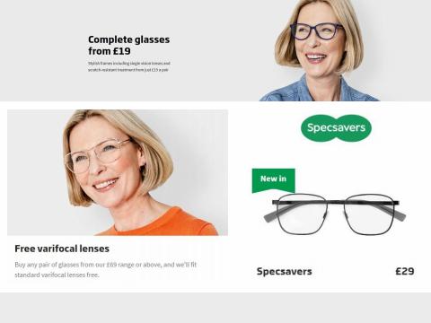 Specsavers catalogue | Complete Glasses From £19 | 18/05/2022 - 24/05/2022