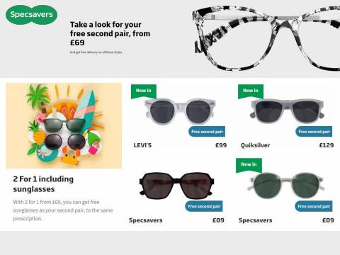 Pharmacy, Perfume & Beauty offers in Redditch | Free second pair from £69 in Specsavers | 02/06/2022 - 03/07/2022