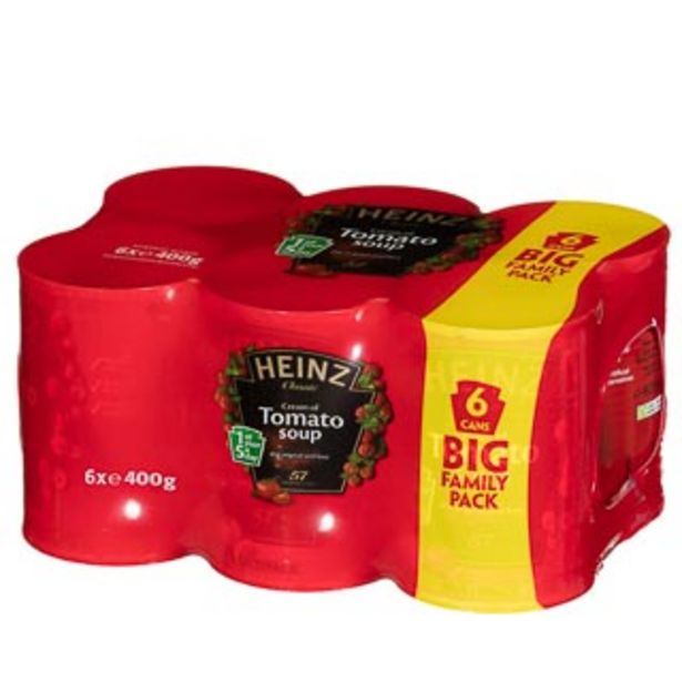 Heinz Tomato Soup 6 x 400g offer at £3.49