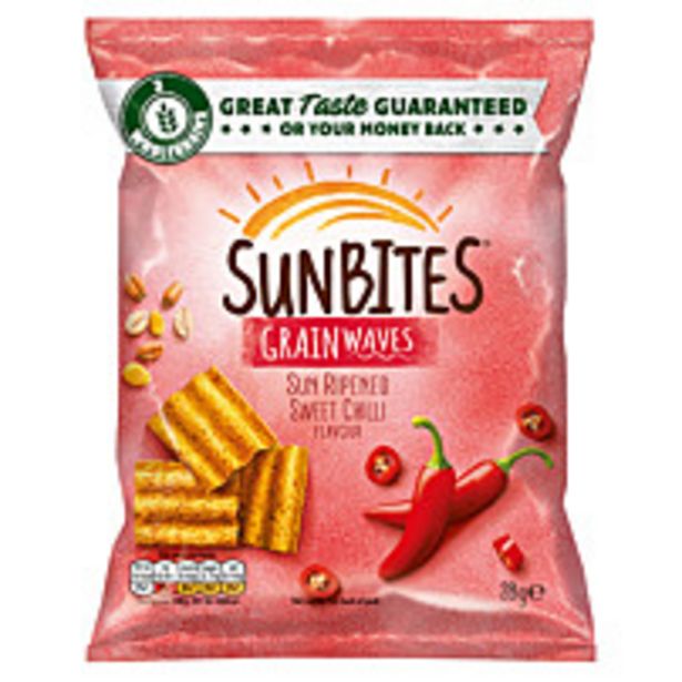 Sunbites Sweet Chilli Snacks 28g offer at £1