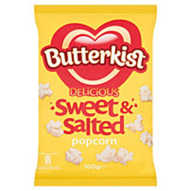 Butterkist Delicious Sweet And Salted Popcorn 100g offer at £1