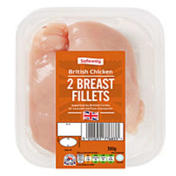 Safeway 2 British Chicken Breast Fillets 300g offer at £5