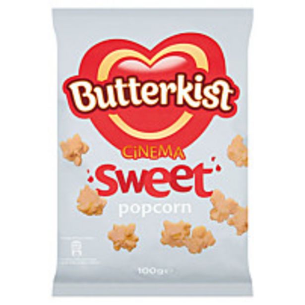 Butterkist Cinema Sweet Popcorn 100g offer at £1