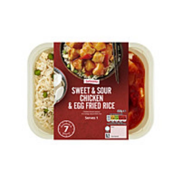 Safeway Sweet And Sour Chicken And Egg Fried Rice 450g offer at £5