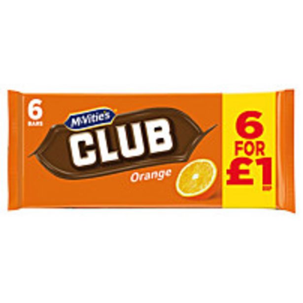 Mcvitie's Club Orange 6pk offer at £1