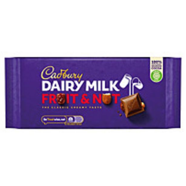 Cadbury Fruit And Nut 200g offer at £1.5