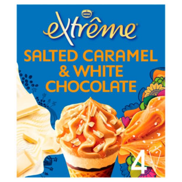 Salted Caramel & White Chocolate Ice Cream Cones offer at £3