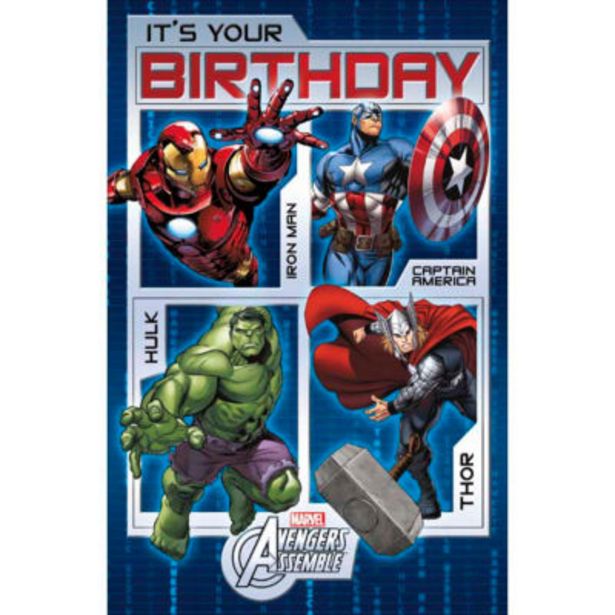 Marvel Avengers Birthday Card offer at £1.5