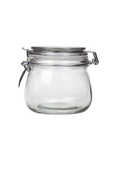 Clear Glass Clip Lid Canister offer at £0.85