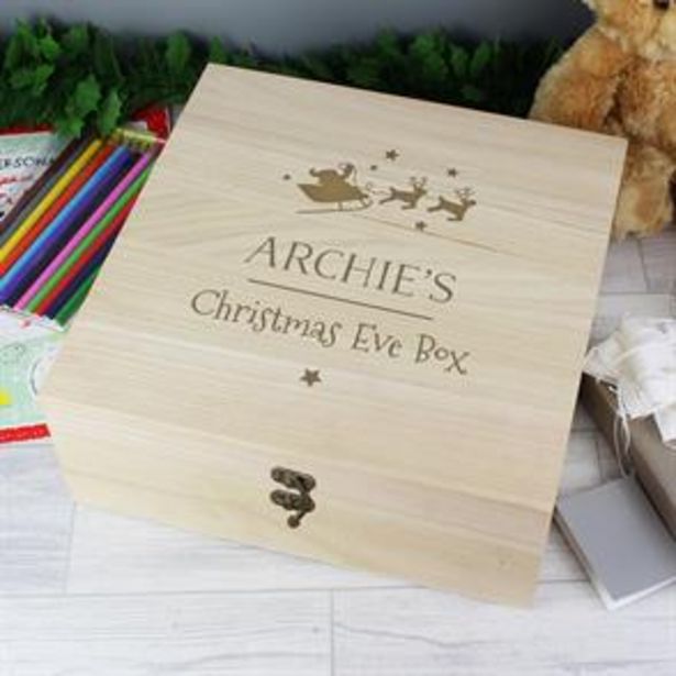 Personalised Large Wooden Christmas Eve Box offer at £14.99