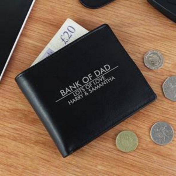 Personalised Classic Leather Wallet offer at £12.99