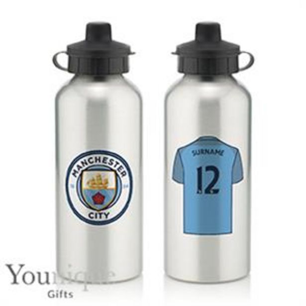 Personalised Manchester City FC Water Bottle offer at £9.99