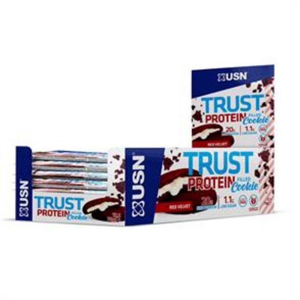 USN: Trust Protein Cookie 75g - Red Velvet (Case Of 12) offer at £11.88