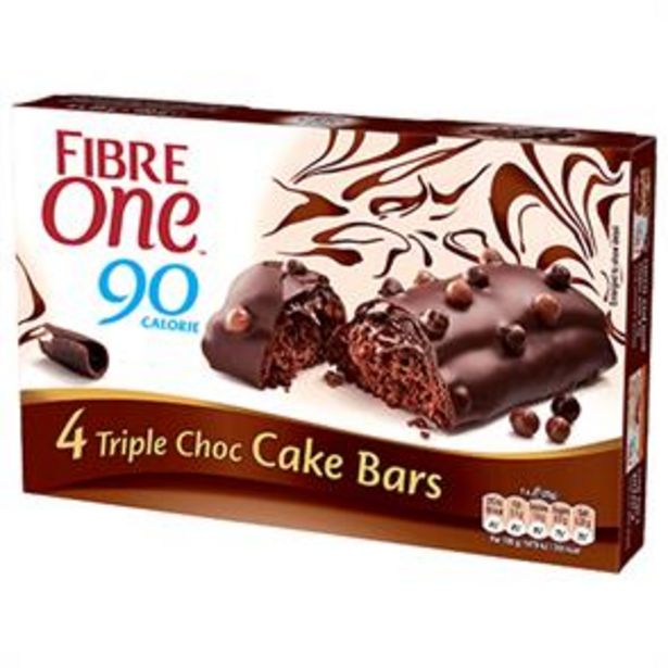 Fibre One 90 Calorie: 20 Triple Chocolate Cake Bars offer at £6.25