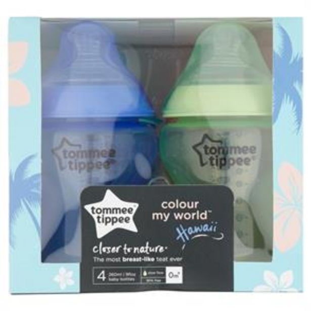 Tommee Tippee Colour My World (4 x 260ml Baby Bottle) offer at £9.99