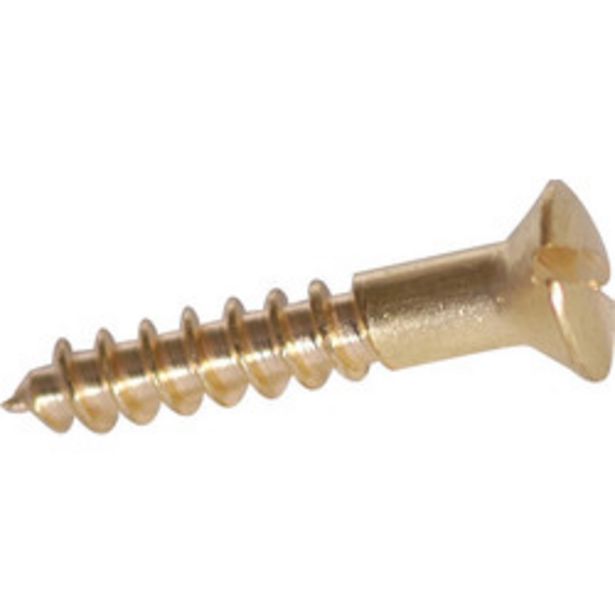 Raised Head Brass Slotted Screw                    1" x 6 offer at £4.41