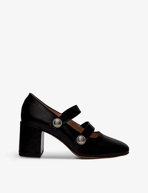 MAJE  Flirte square-toe leather Mary Jane heels offer at £164.5