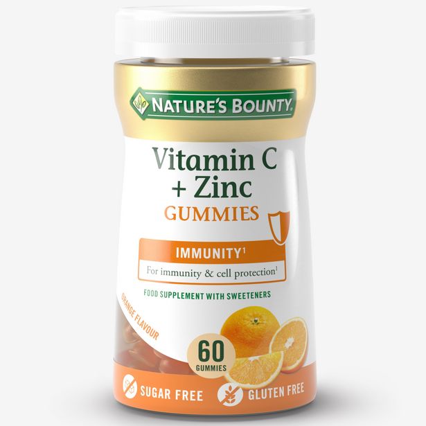 Nature's Bounty vitamin C + zinc sugar free gummies offer at £9.99