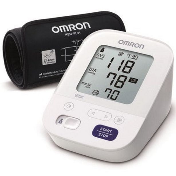 OMRON M3 comfort upper arm blood pressure monitor offer at £64.99